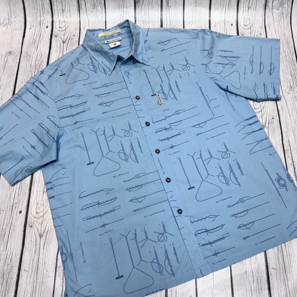 NWOT Columbia Sportswear Short Sleeve Fishing Shirt Size Large